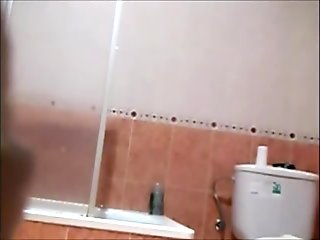 Spying hairy mature in shower 2