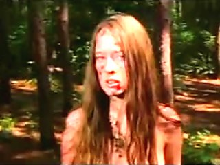 Camille Keaton naked in the woods (1978)